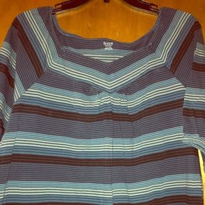 a.n.a blue stripped top
